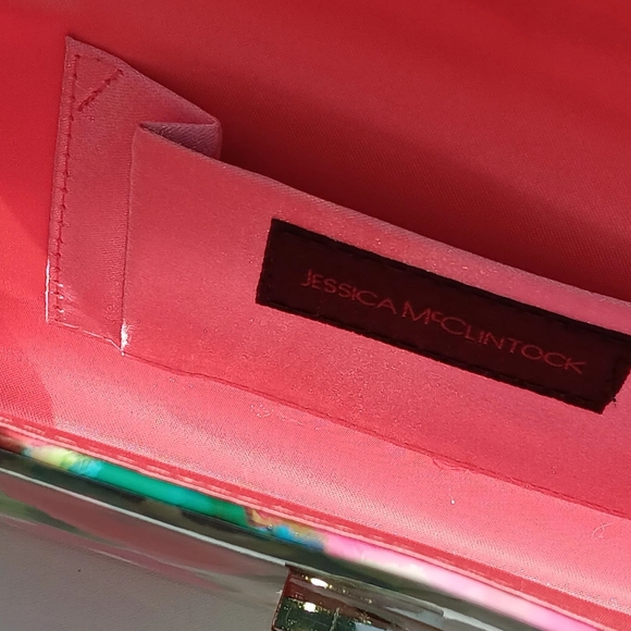 JESSICA McCLINTOCK Floral Clutch Purse with Twistlock- OS - Picture 7 of 9